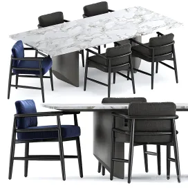 Teresina chair by meridiani wedge table by minotti